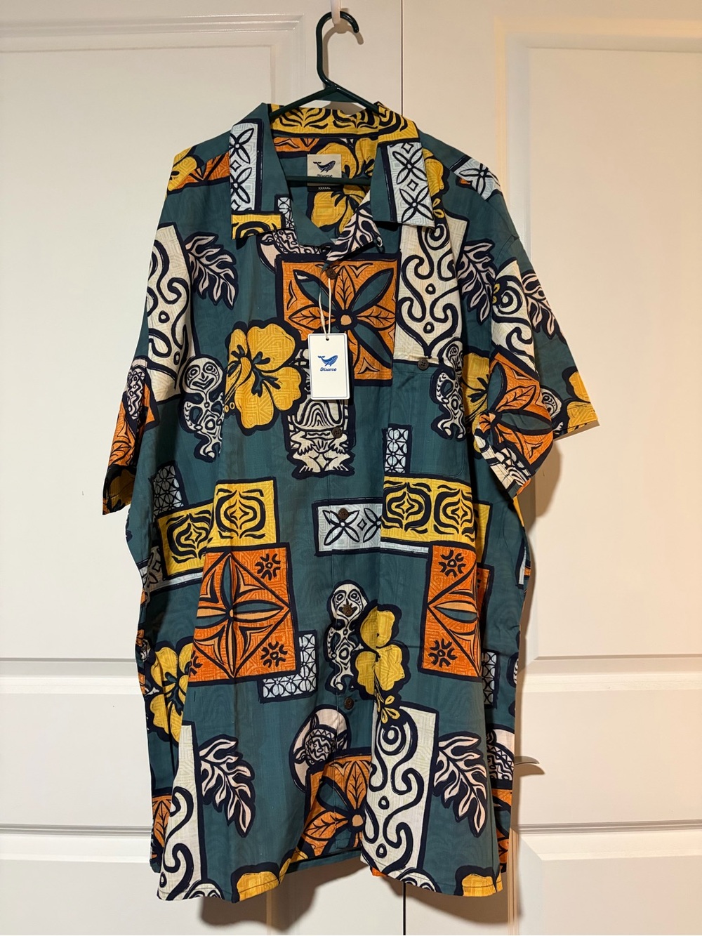 Men's Yiume 5XL NWT Floral Print Short-Sleeve Hawaiian Shirt - Multi-colored